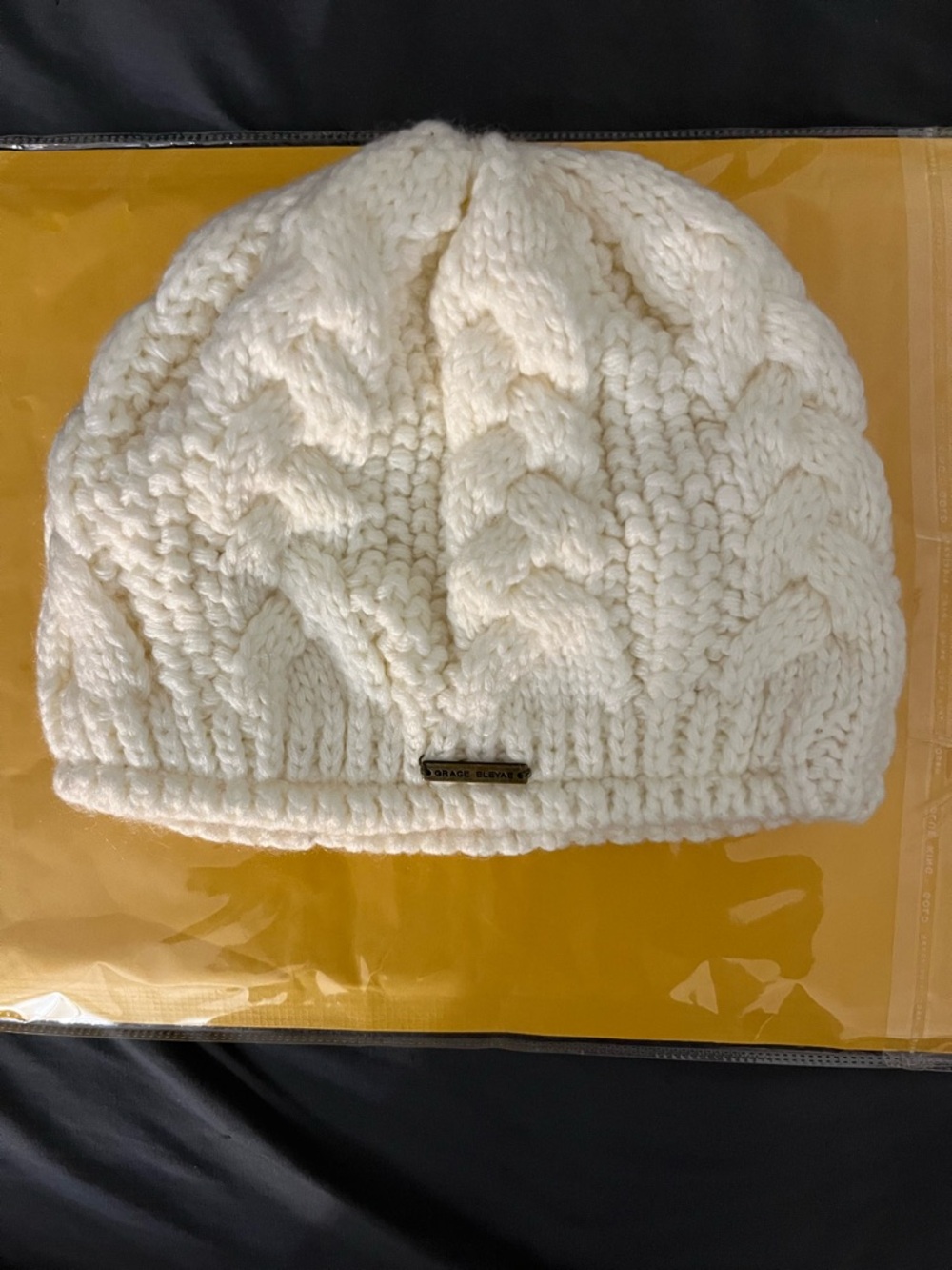 Grace Elements Chunky Knit Beanie - Ivory